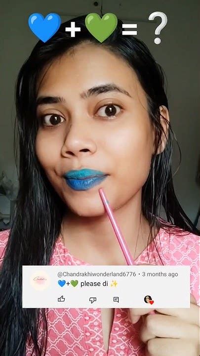 😂funny Weird Lip Colour Combo💙💚 On Request Suggested Youtubeshorts