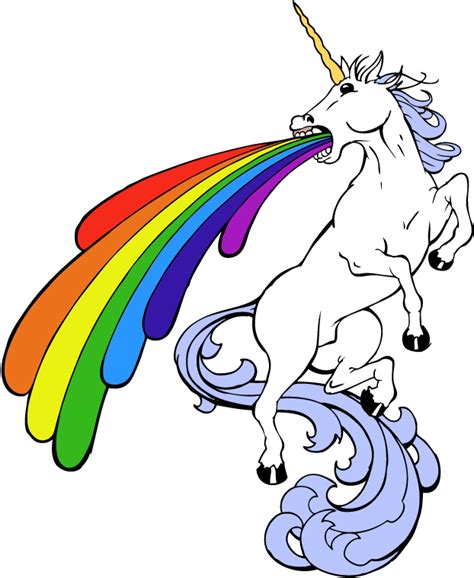 Download Post Rainbow Puking Unicorn Png Image With No Background