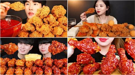 Mukbangers Eating Crispy Chicken Leg Piece Complition😍eating Asmr