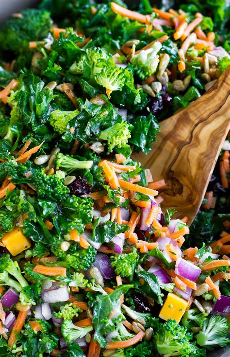 Broccoli Kale Salad With Lemon Dressing Peas And Crayons