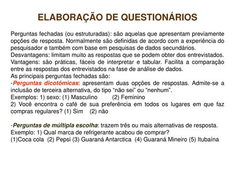 Ppt ElaboraÇÃo De QuestionÁrios Powerpoint Presentation Free