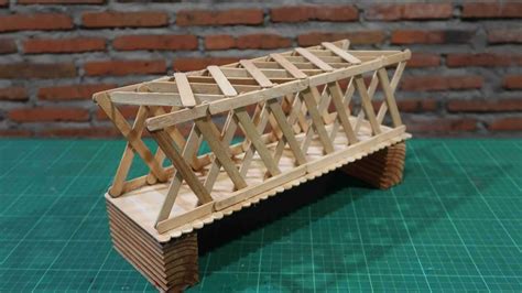 Diy Double Intersection Warren Truss Bridge Using Popsicle Sticks 148 Youtube