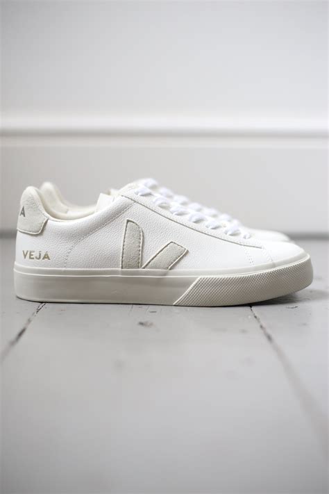 Veja Leather Campo White Natural Sneakers Lyst