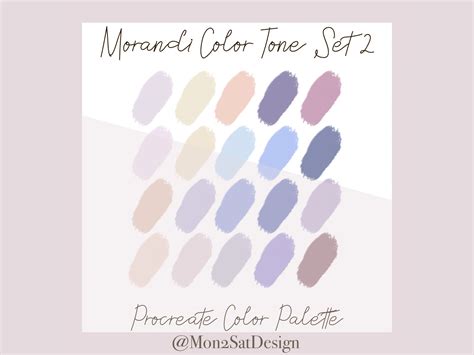 Procreate Color Palette Morandi Color Tone Set 2 Instant download - Etsy 日本