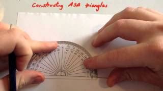 Constructing ASA Triangles Corbettmaths Maths