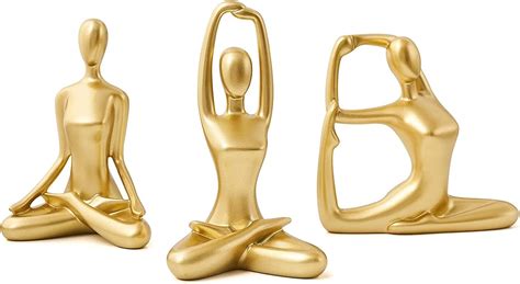 Gold Yoga Spiritual Decoryoga Statue For Living Roomshelf Etsy