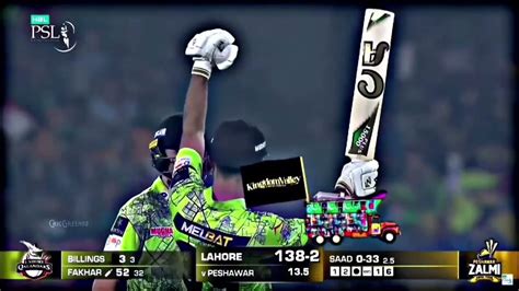 Outclass Batting By Fakhar Zaman Lahore Qalandars Vs Peshawar Zalmi