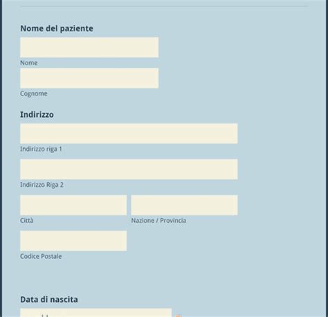 Modulo Di Consulenza Per Ricovero Template Modulo Jotform