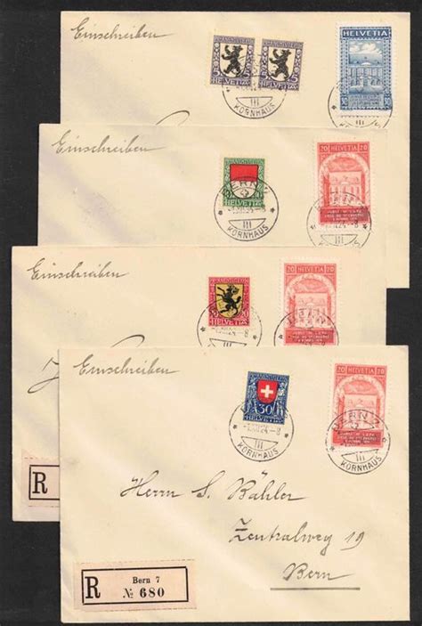 PJ 1924 Serie Auf 4 FDC S Ab 1 Kaufen Auf Ricardo