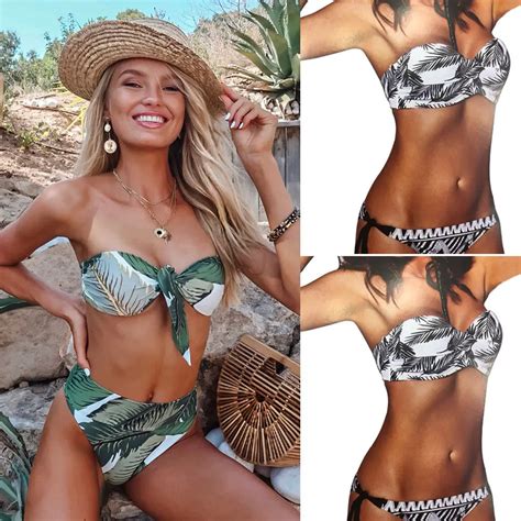 Bikini Bandage Con Relleno Con Aumento Para Mujer Traje De Ba O De Dos