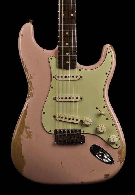 Fender Custom Shop 1960 Stratocaster Shell Pink Relic Stratocaster Guitar Fender Guitars