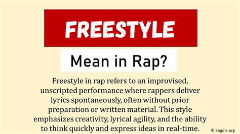 What Does Freestyle Mean In Rap Origin And Usage Engdic