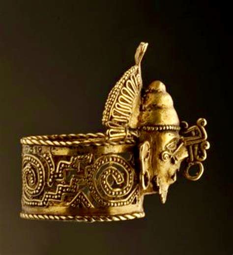 Aztec Gold Ring From The Tomb Of Ahuizotl Aztec Jewelry Aztec Gold