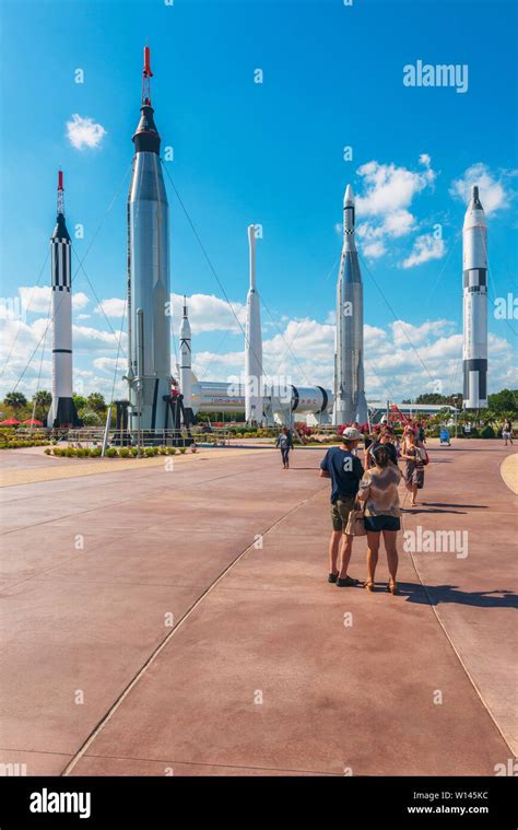 Rocket Garden in Kennedy Space Center Visitor Complex in Cape Canaveral ...