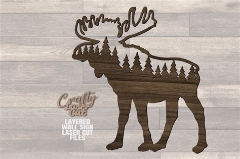 Deer Bear Moose Svg Glowforge Files Bundle Deer Bear Svg Etsy