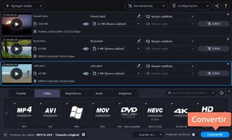 Convertir MP4 a MOV y viceversa Es fácil con Movavi