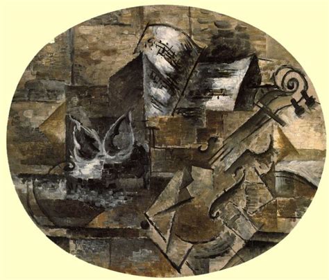 Violon Et Partition Huile Sur Toile De Georges Braque France