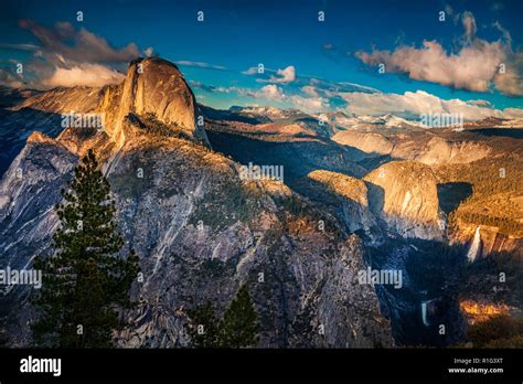 Half Dome Seen From The Glacier Point Overlook In Yosemite National