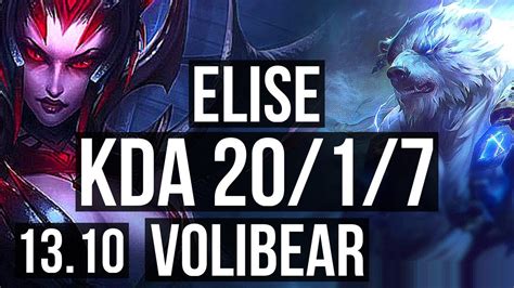 Elise Vs Volibear Jng Legendary Games M Mastery