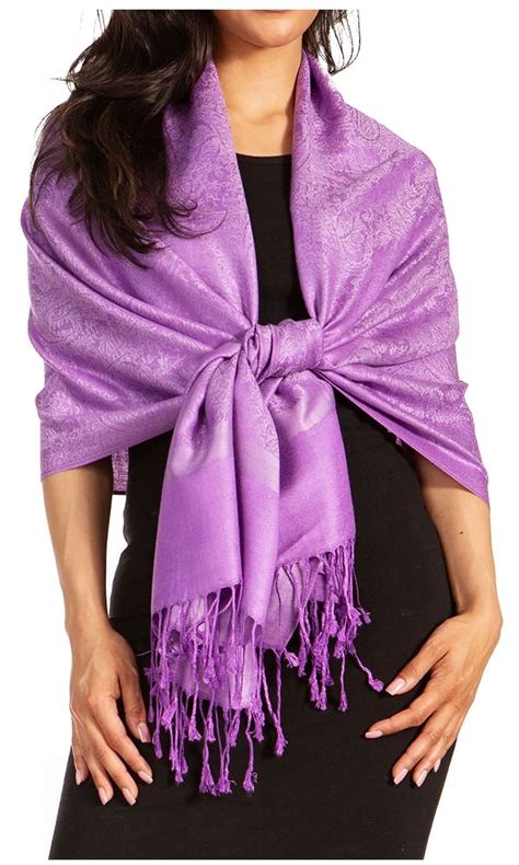 Sakkas Two Tone Vintage Jacquard Paisley Pashmina Shawl Wrap Scarf