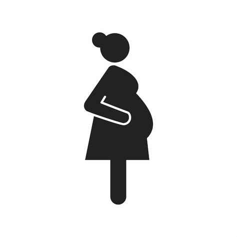 Premium Vector Pregnant Person Icon Illustration Flat Style