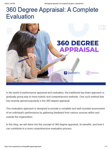 360 Degree Appraisal A Complete Evaluation Questionpro Pdf Performance Appraisal Evaluation