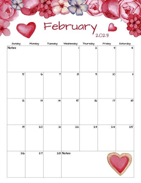 Fillableeditable February Calendar February 2023 Calendar Etsy