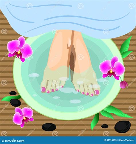 Premium Vector Pedicure Concept Elegant Woman Legs Massage Art Hot Sex Picture