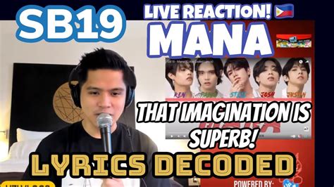 SB19 MANA Color Coded LYrics LYRICS DECODED REACTION LIVE