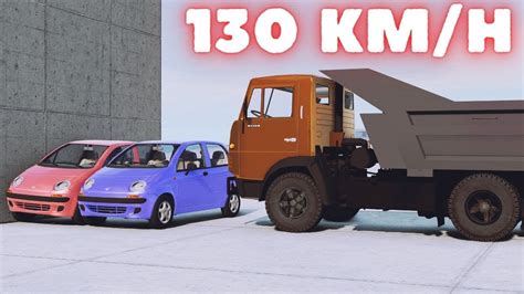 Two Daewoo Matiz Vs Kamaz Km H Beamng Drive Crash Test