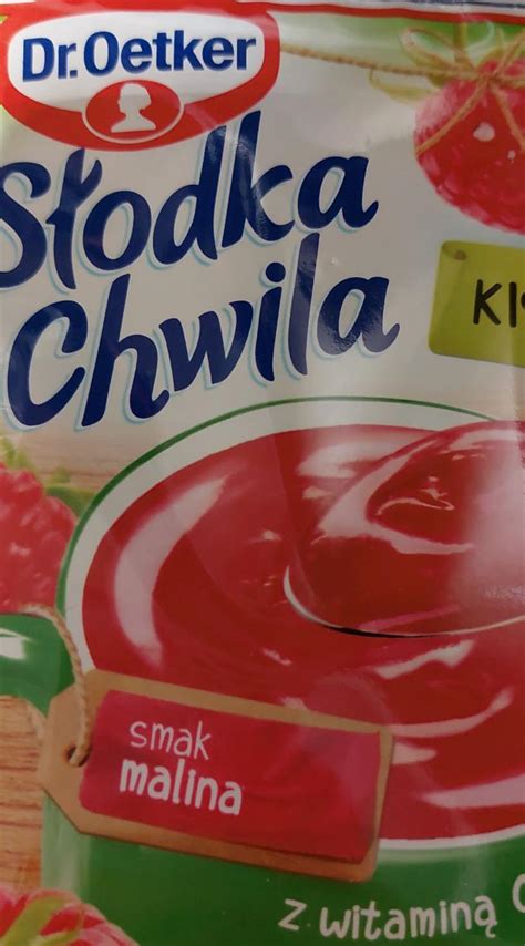 Słodka Chwila Kisiel smak malina 30 g Dr Oetker kalorie kJ i