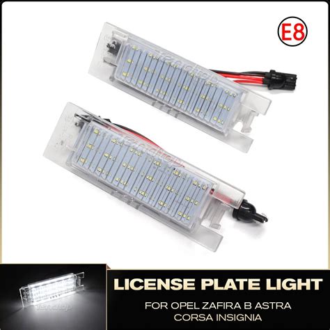 Led Number License Plate Lights Signal Lamp Fit For Opel Astra H J