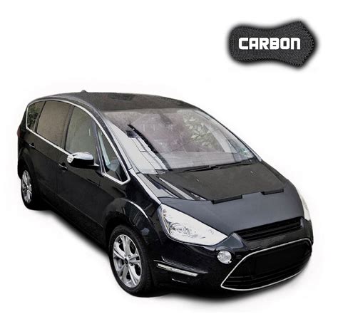 Black Bull Bonnet Bra For Ford S Max Galaxy Carbon Stoneguard Protector