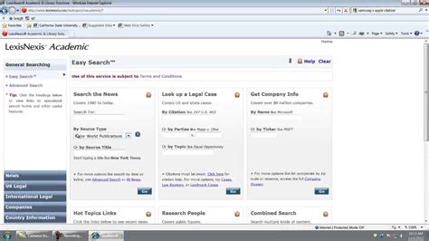 How To Find Court Cases In Lexisnexis Academic Youtube