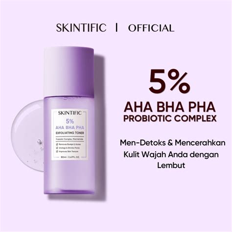 Jual Skintific 5 Ahabha Exfoliating Toner 80ml Kemasan Baru