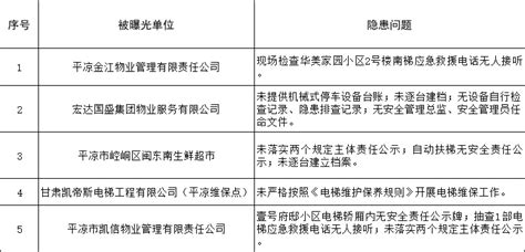 崆峒区市场监管领域未按要求履行安全生产主体责任、落实安全防范措施曝光台第二期）平凉市隐患