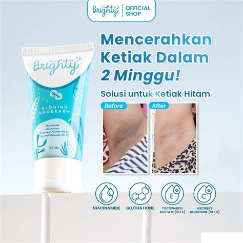 Jual Brighty Glowing Underarm Pemutih Ketiak Dan Selangangan No1 Di