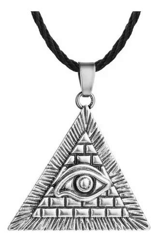 Collar Horus Iluminati con forma de ojo piramidal egipcio cordón