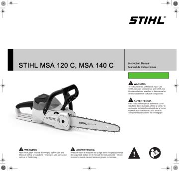 Stihl MSA 140 C BQ Chainsaw Instruction Manual Manualzz