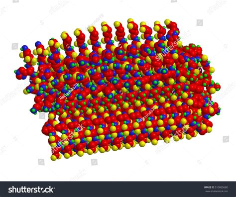 amyloid beta structure  rendering stock illustration