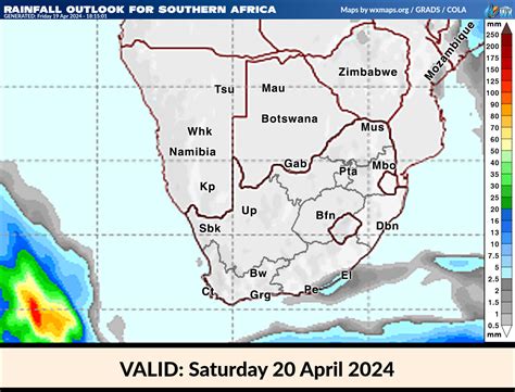 SA South African Rainfall Forecasts Data | Reenval Voorspelling Suid ...