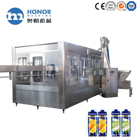 Complete Hot Automatic Plastic Bottle Beverage Fruit Juice Box Filling