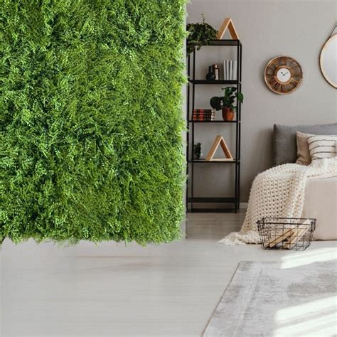 Painel De Grama Sintética Para Parede - 1 Painel De Grama Artificial Luxo Tendencia Parede Vertical ...