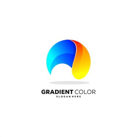 Diseño de logotipo de color degradado colorido Vector Premium