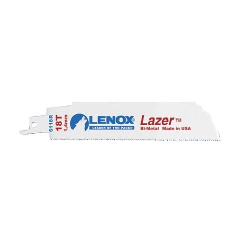 Lenox 6118r 6 18tpi Lazer Heavy Duty Metal Cutting Bi Metal Recip