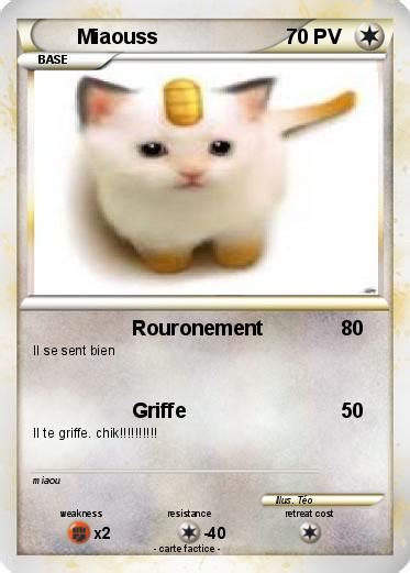 Pokémon Miaouss 38 38 Rouronement Ma carte Pokémon