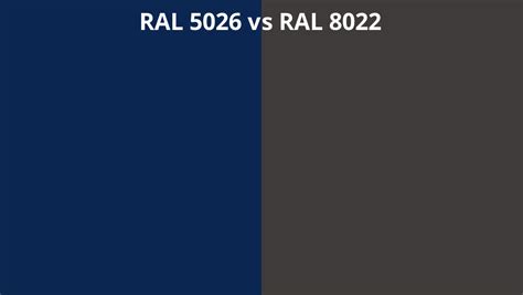 Ral 5026 Vs 8022 Ral Colour Chart Uk