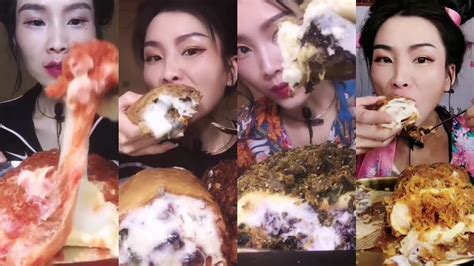 Giant Creamy Tiger Skin Roll Cake Meat Floss Cake Asmr Chinese