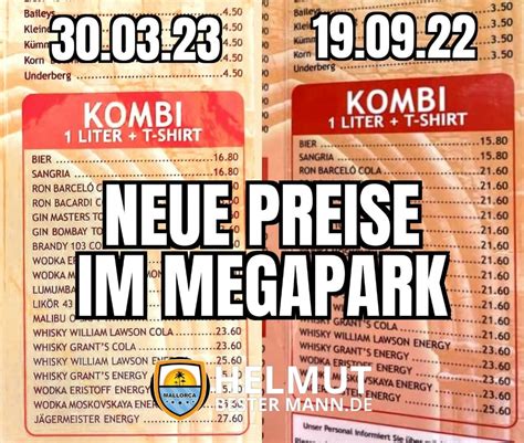 Getr Nkepreise Getr Nkepresie Megapark Megapark Ballermann Malle