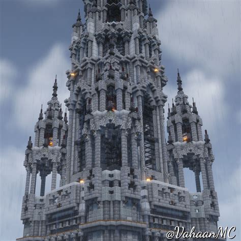 Viennas City Hall Tower Inspired Minecraft Gothic Tower